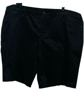 SHORTS Intro Love the FIT Black Bermuda 98% Cotton Stretch Classic Summer 22W